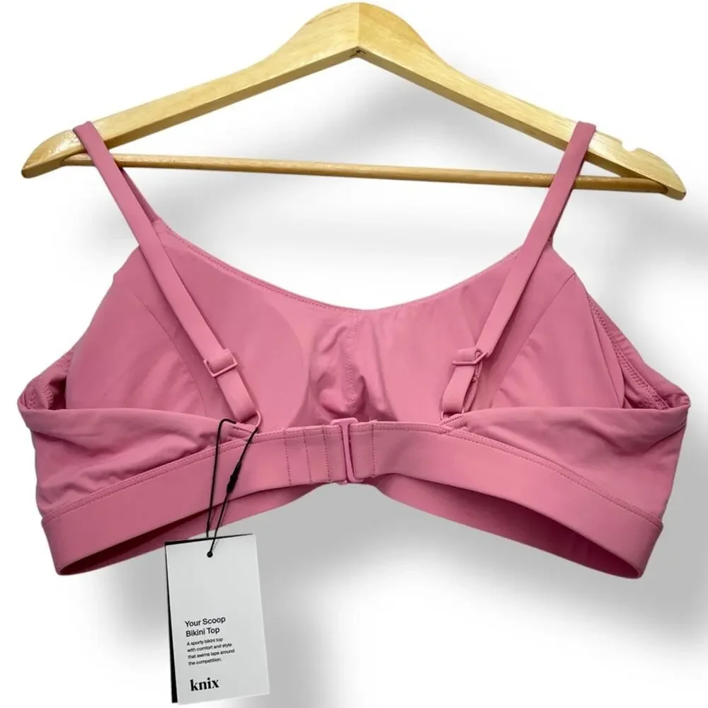 NWT Knix Sunny Scoop Bikini Top Pink Women's‎ XL Swimwear Beach Vacation